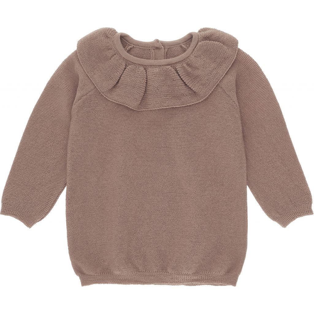Fiol Collar Cotton Knit - Bark