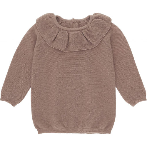 Fiol Collar Cotton Knit - Bark