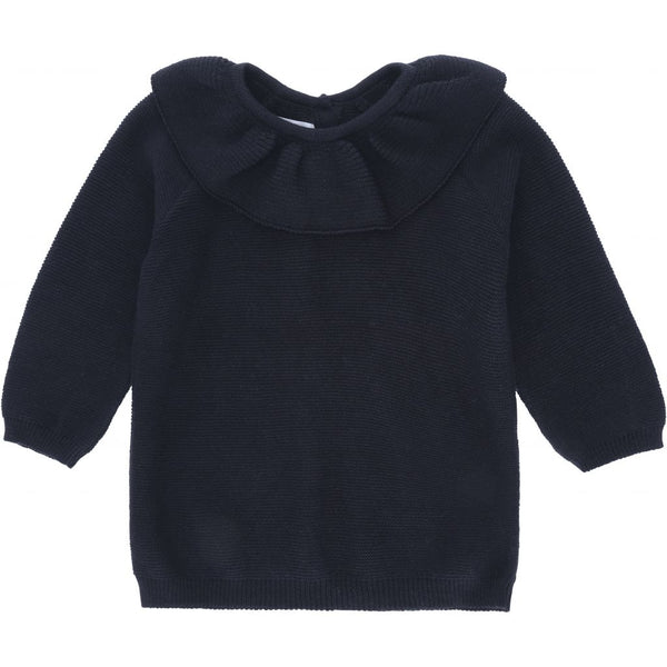 Fiol Collar Cotton Knit - Navy