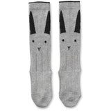 Sofia Knee High Rabbit Socks - Grey Melange/Dark Grey Melange