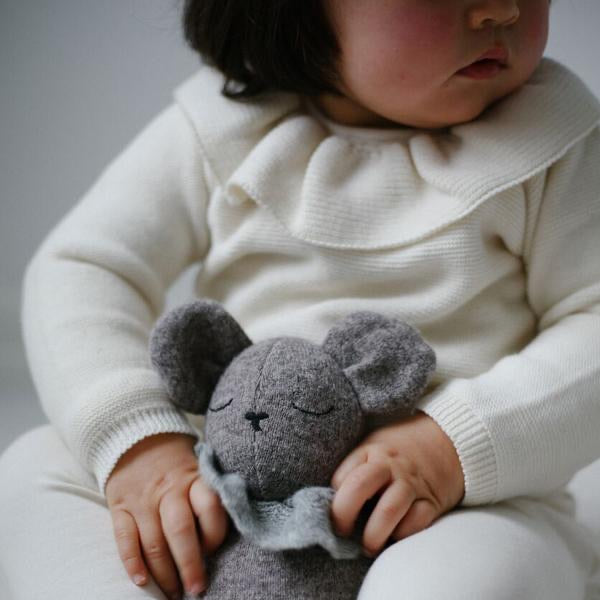 Fiol Collar Cotton Knit - Grey Melange